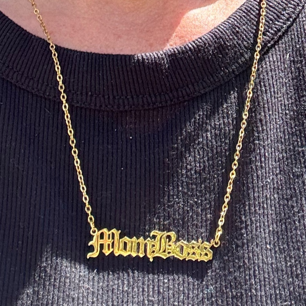MomBoss Nameplate Necklace